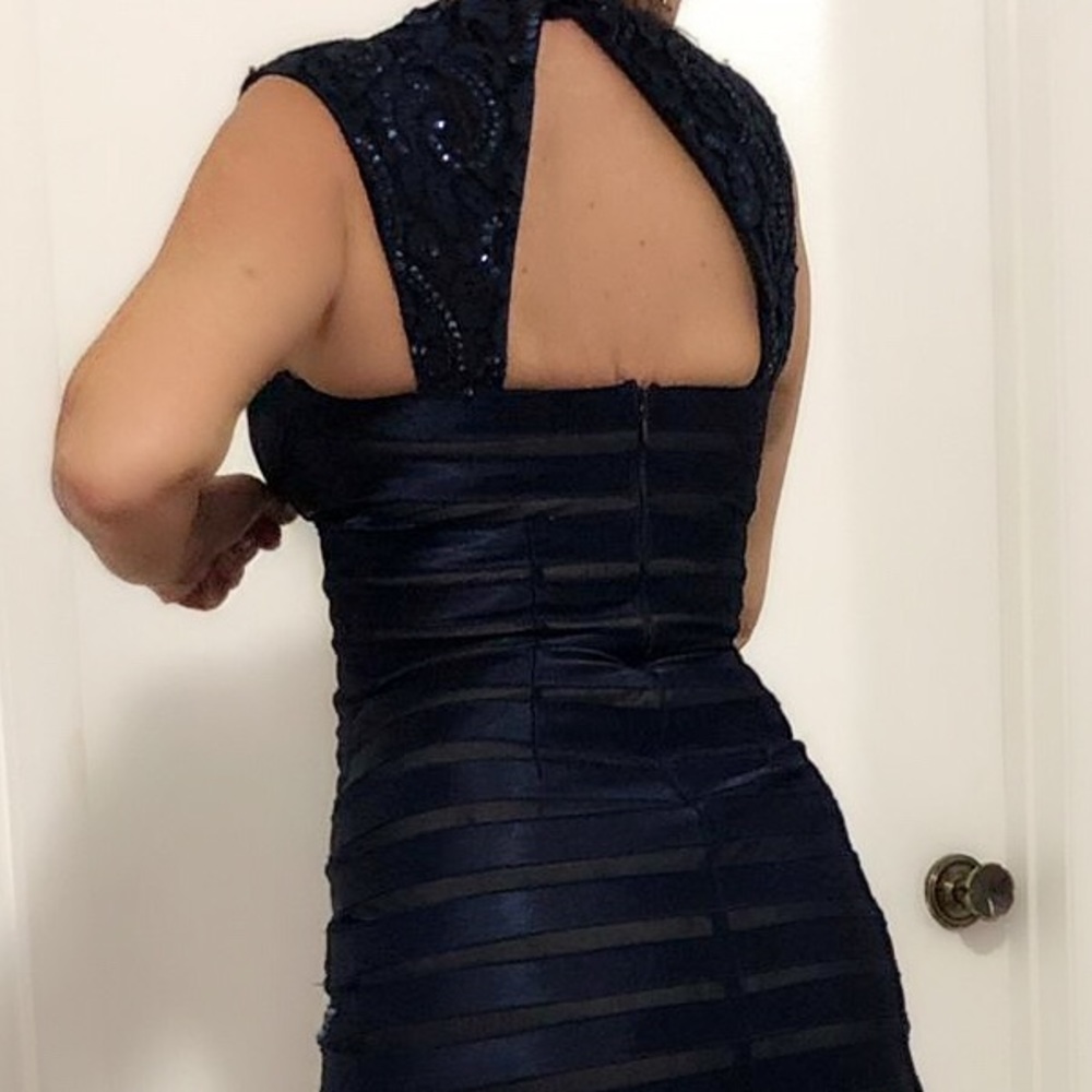 Navy Blue Cocktail Dress. - Picture 2 of 2